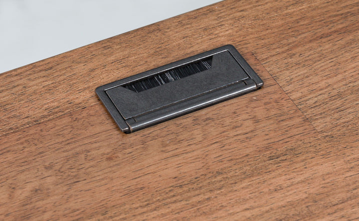 Wildenauer - Brown / Black - Home Office Desk And Return