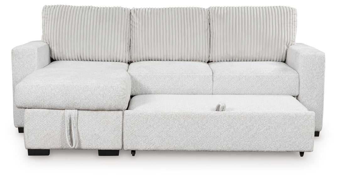 Wohlen - Alloy - 2-Piece Sectional With Pop Up Sleeper And LAF Corner Chaise