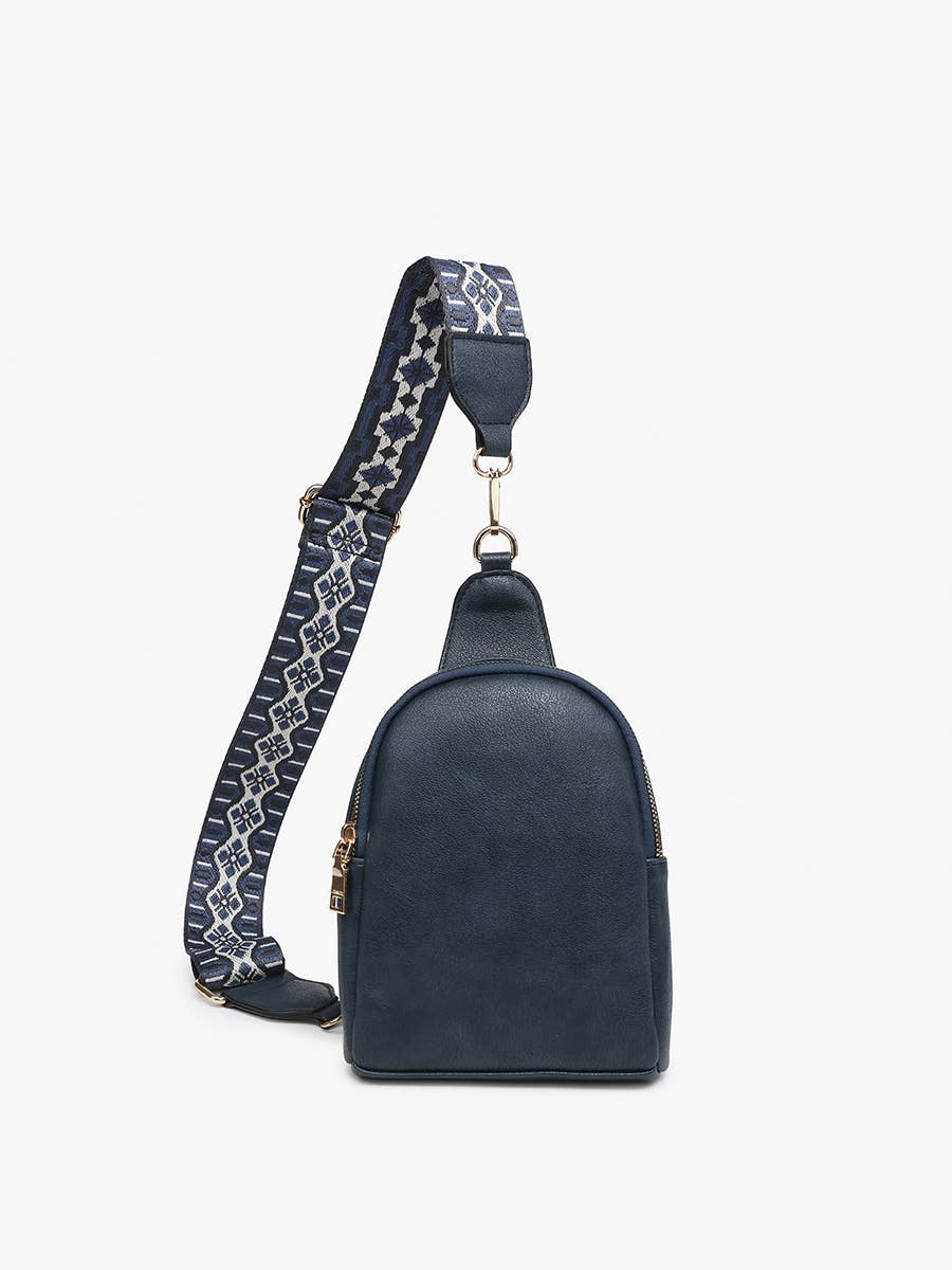 M2436 Ellen Sling Bag w/ Removable Guitar Strap: Navy