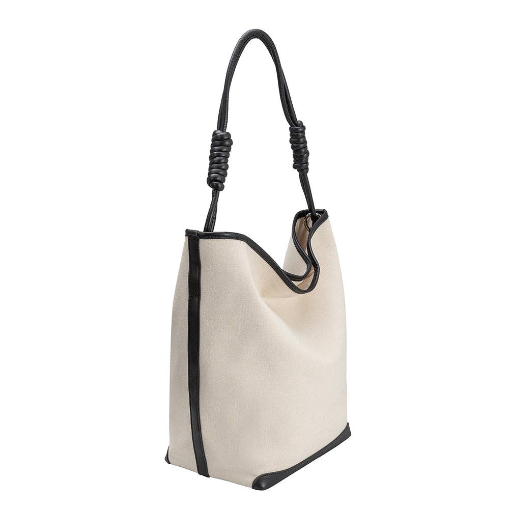 Adeline Canvas Black Large Tote Bag Pre-Order 3/15