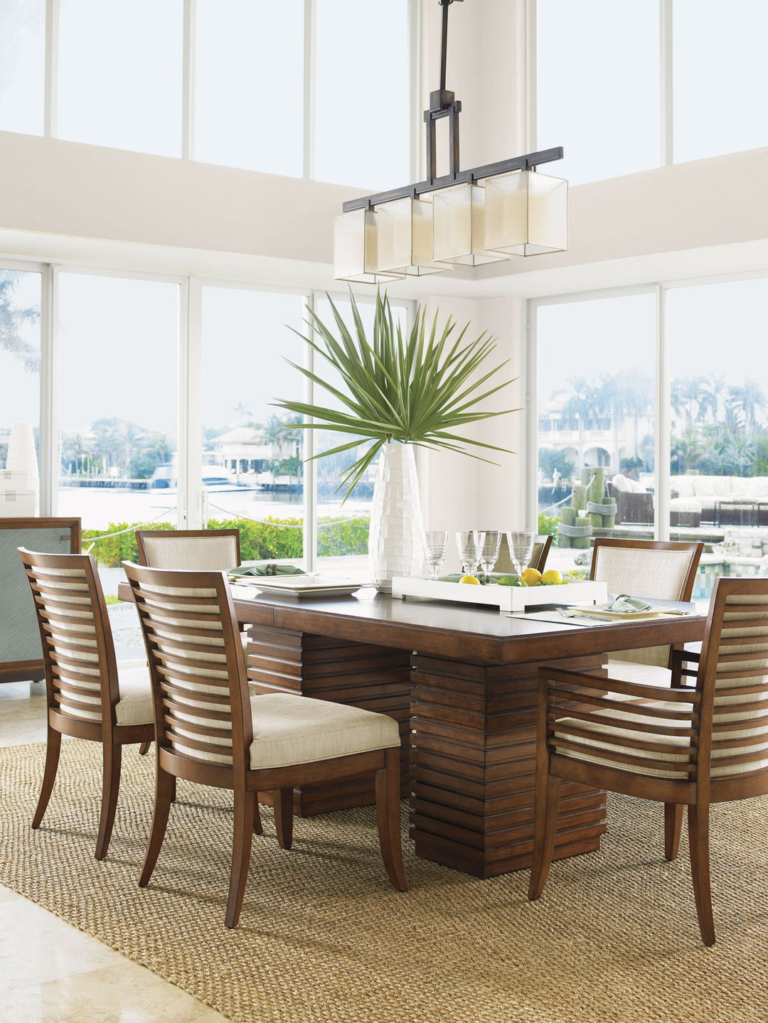 Ocean Club - Peninsula Dining Table - Dark Brown