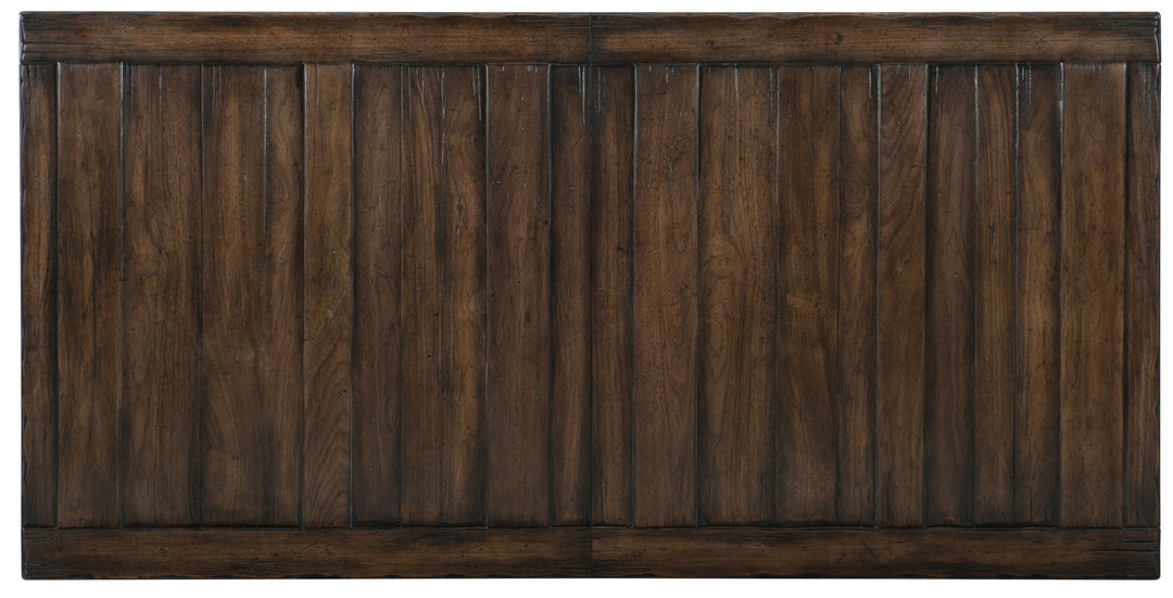 Roslyn County - Trestle Dining Table With Leaves - Dark Brown