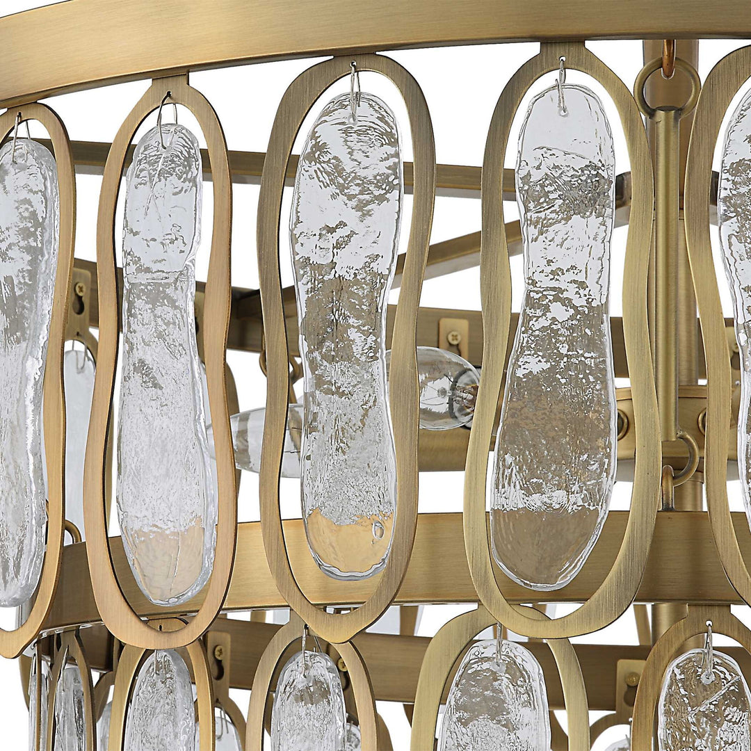 Aurelie - 9 Light Round Pendant - Brass