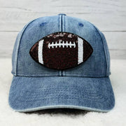 Mini Football Sequin Chenille Patch