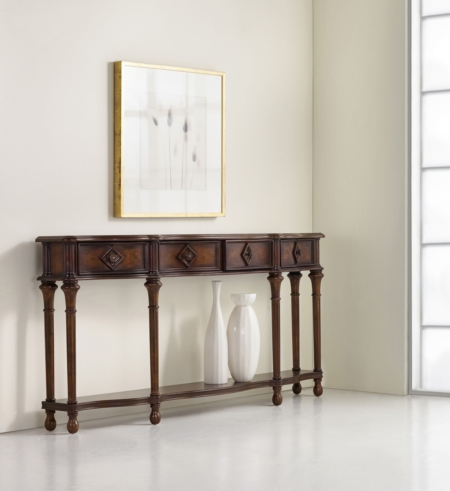 Melange - 72" Hall Console - Dark Brown