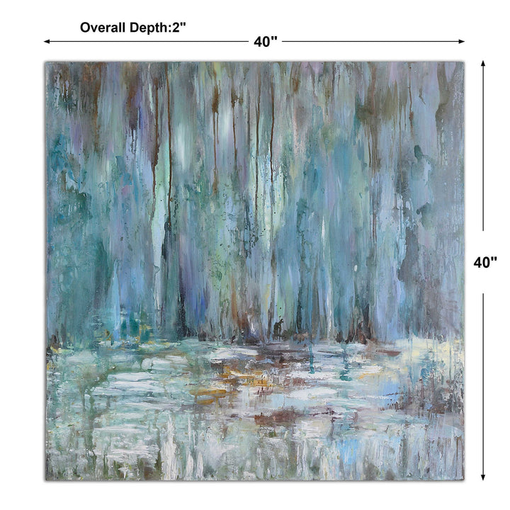 Blue Waterfall - Art - Blue