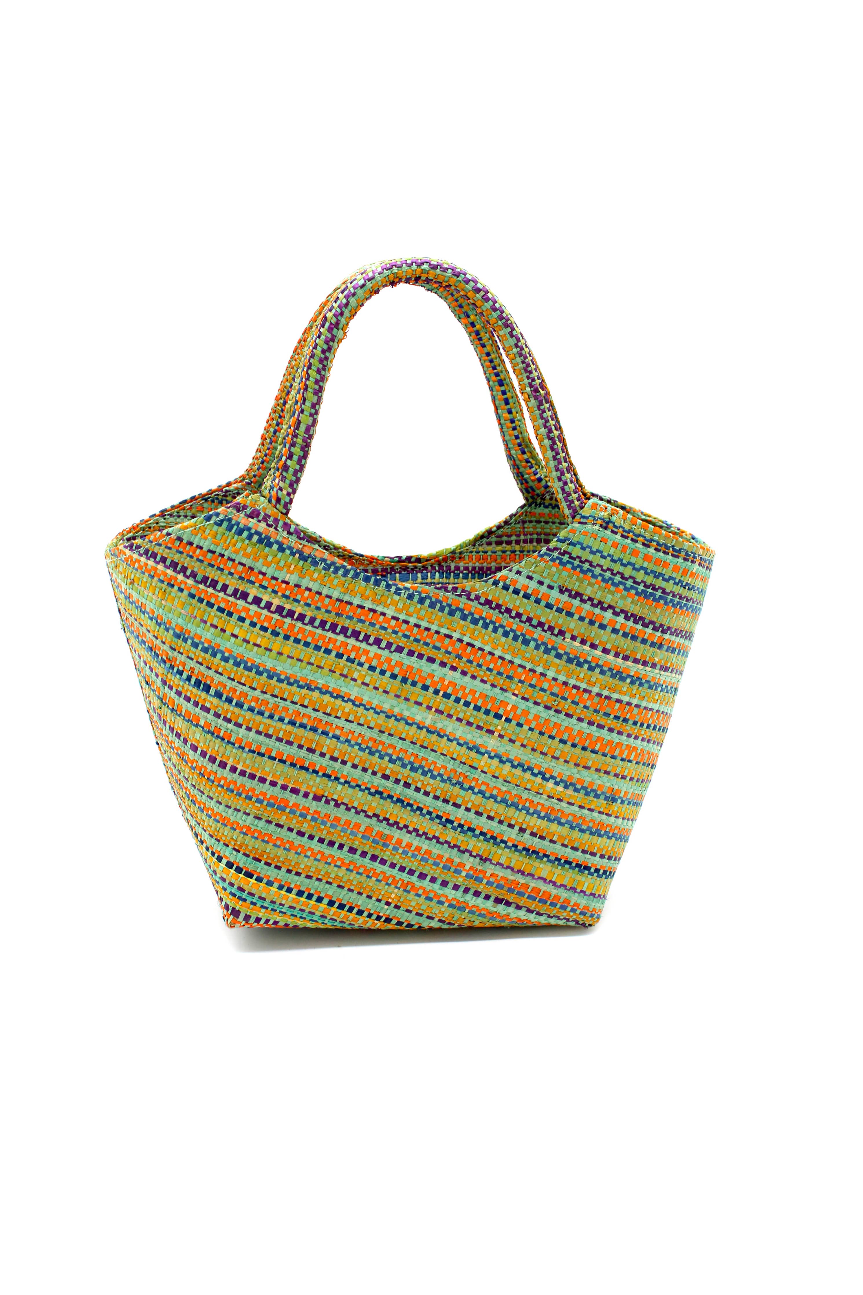 Little Betty Mini Straw Purse Zippered Handbag: Black