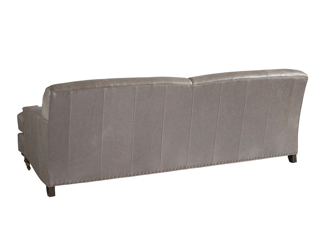 Barclay Butera Upholstery - Oxford Leather Sofa - Dark Brown