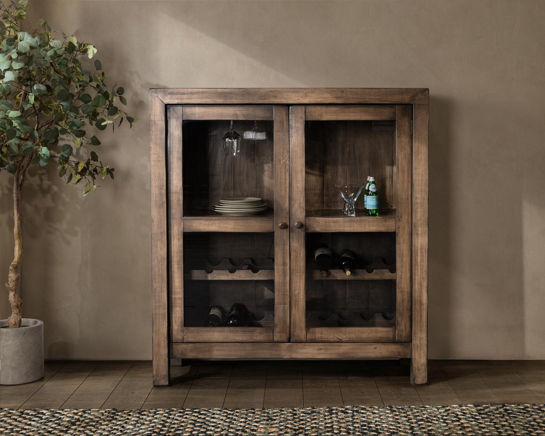 Eli - 2 Door Bar Cabinet Mx - Dark Brown