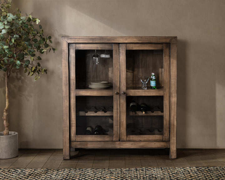 Eli - 2 Door Bar Cabinet Mx - Dark Brown