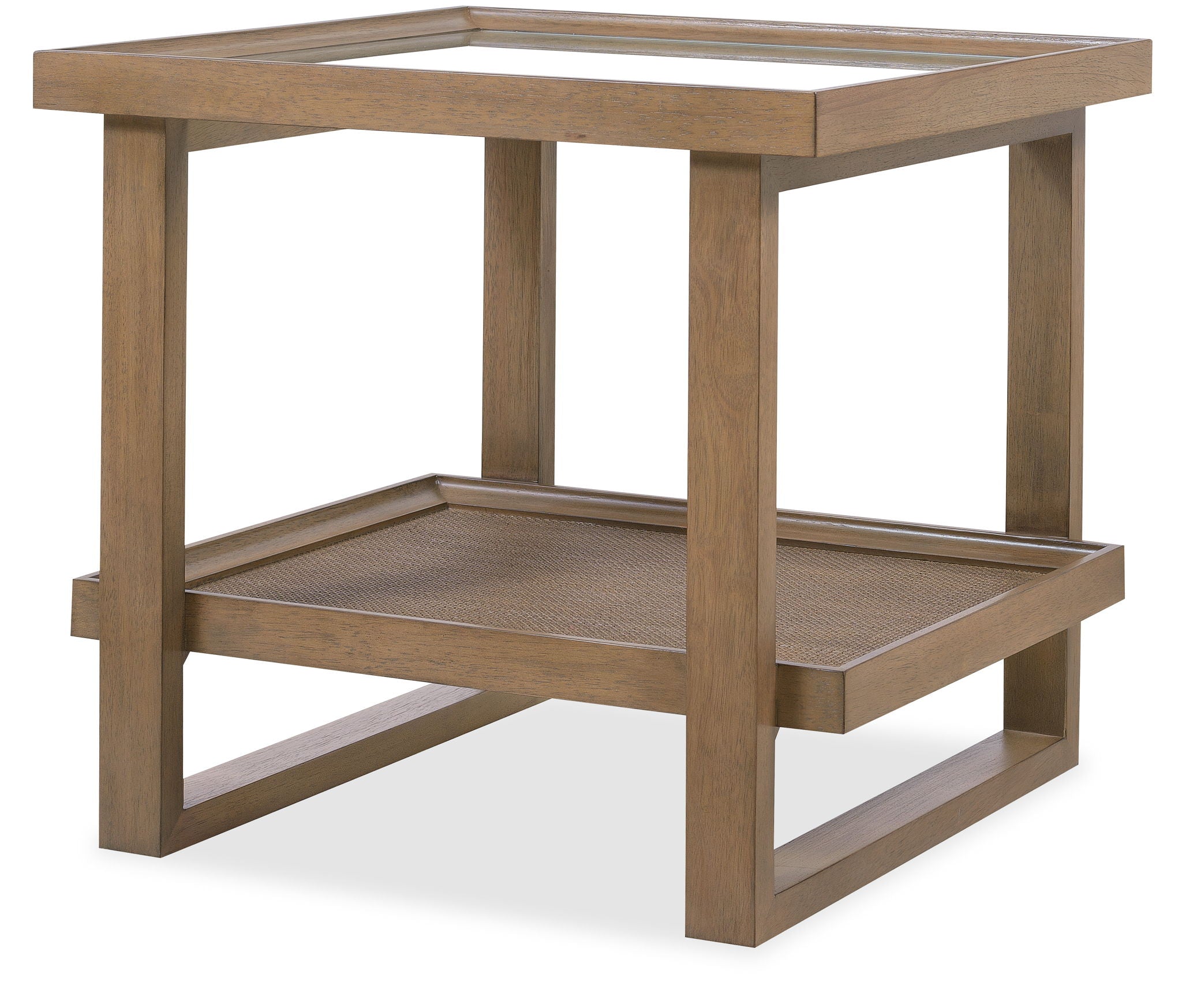 Sonnet - Rectangular End Table - Gray / Light Brown
