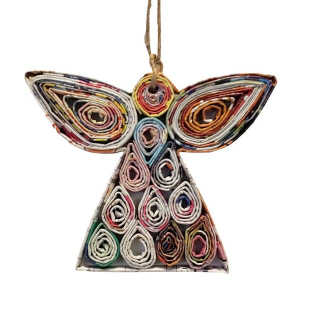 Angel Ornament - 3 Styles - Recycled Paper: Small