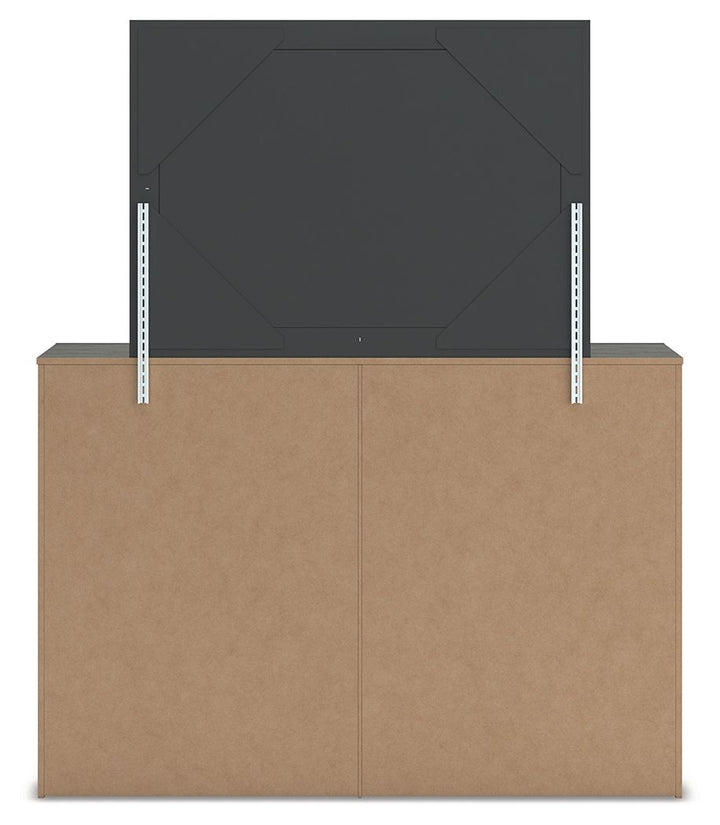 Fraluna - Charcoal - Dresser And Mirror