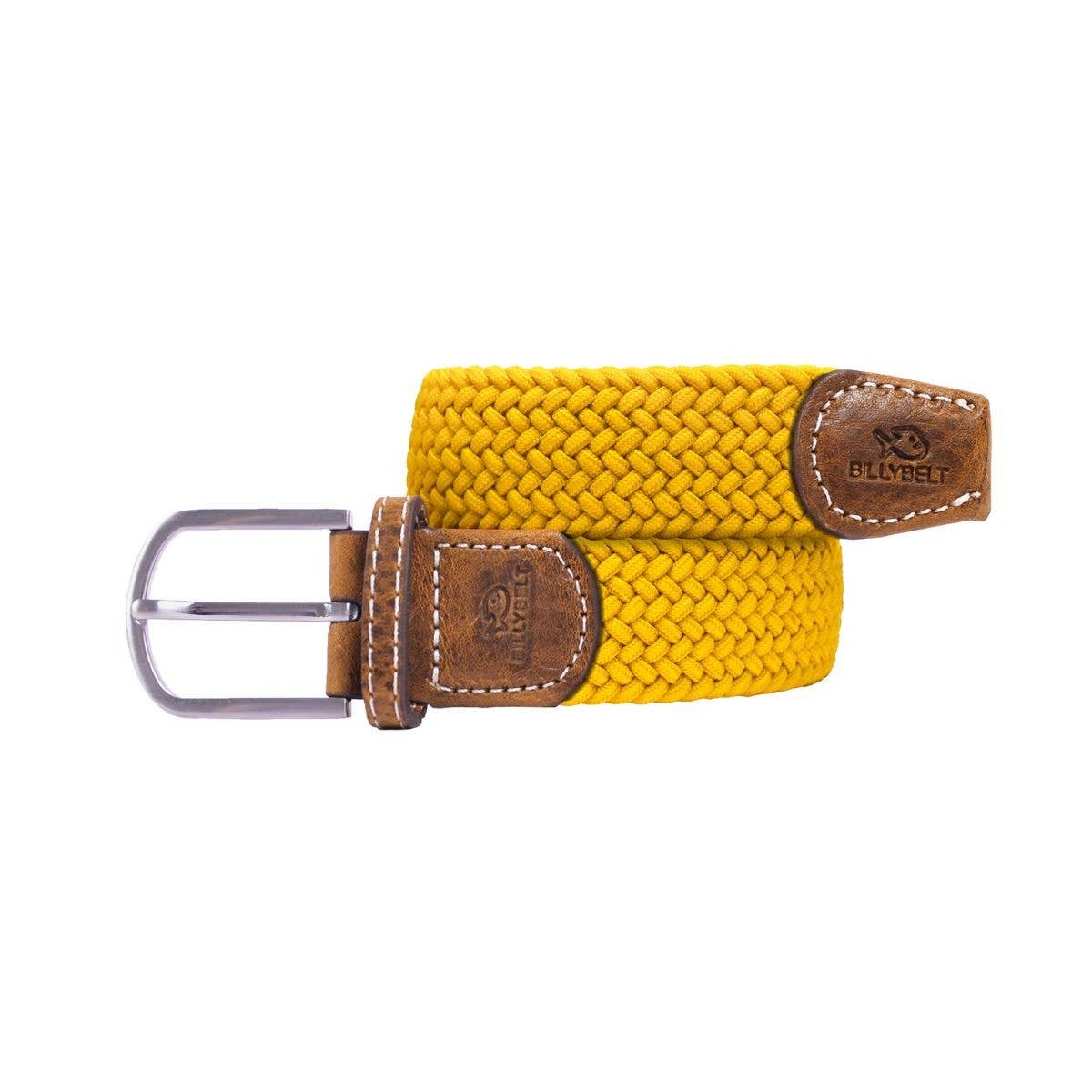 Imperial Yellow Elastic Braided Belt: Size 2
