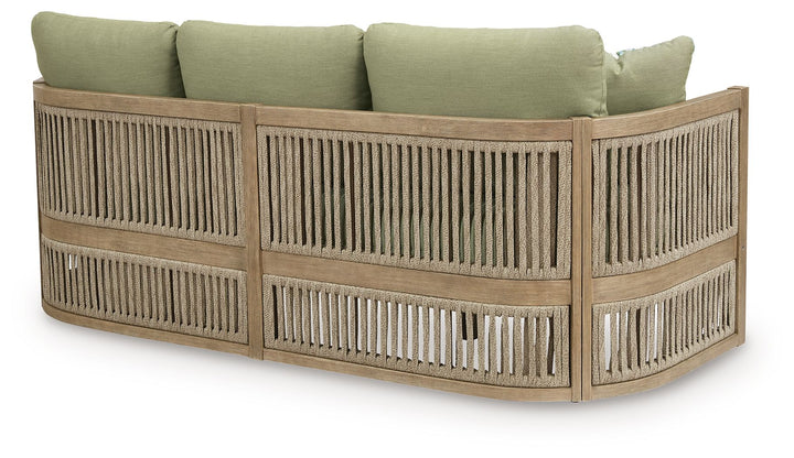 Serena Shores - Beige / Green - Sofa With Cushion