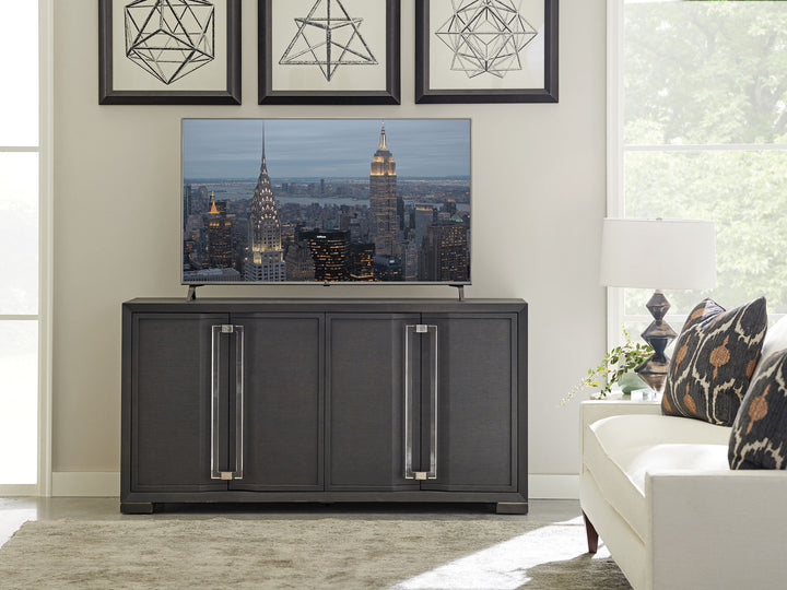 Studio Designs - Anthology Linen Media Console - Dark Gray