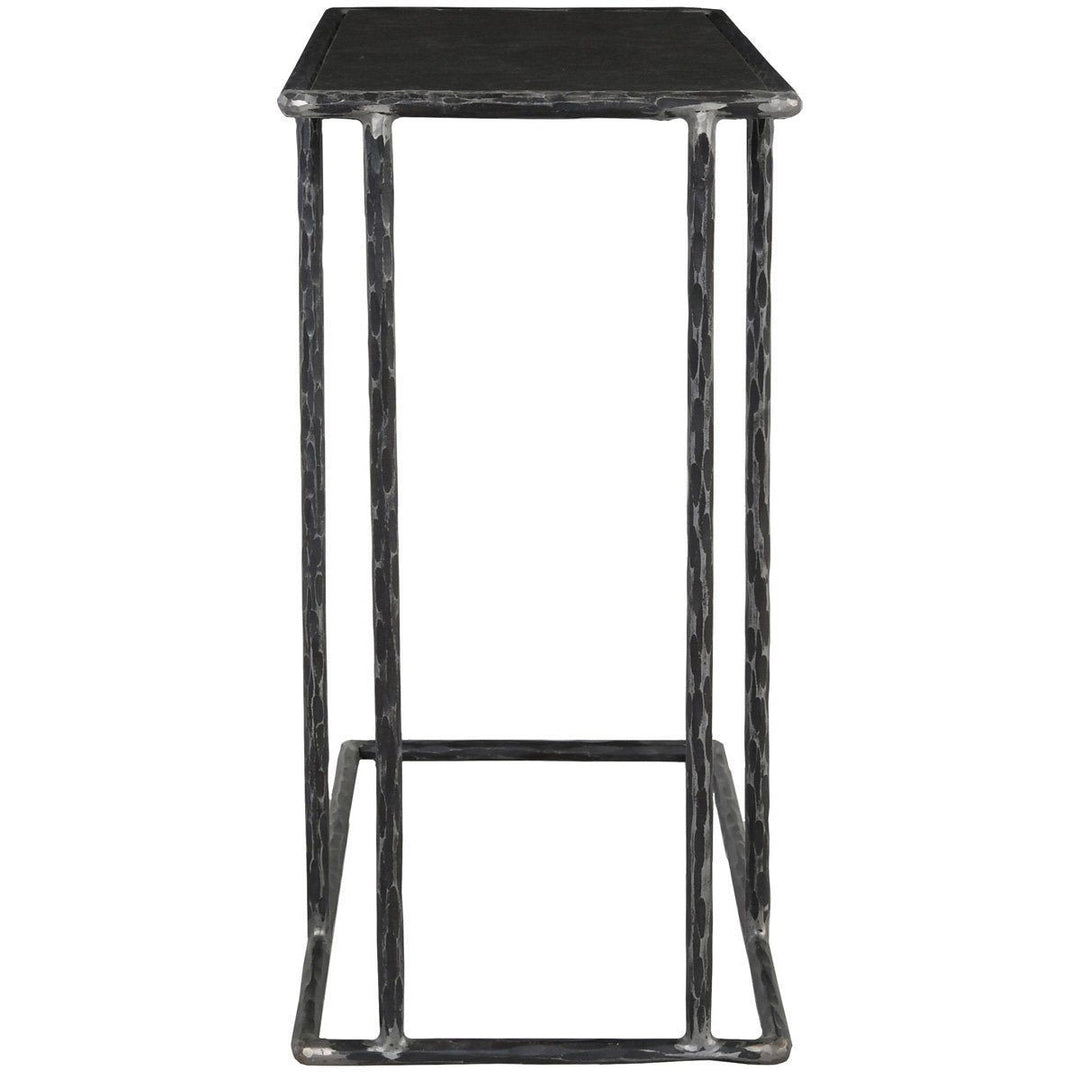 Arlo - Accent Table Hammered Metal - Blue Stone