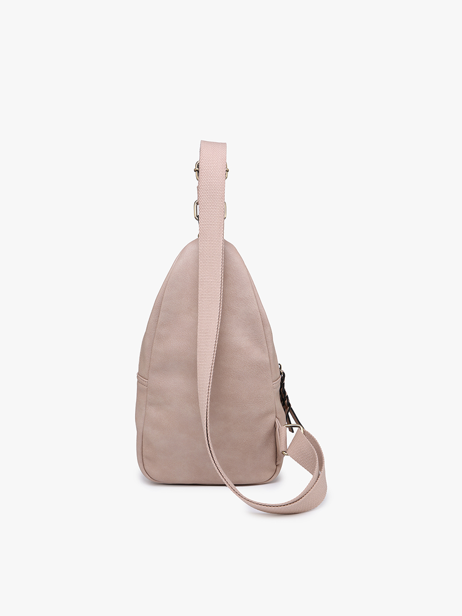 M2342 Nikki Dual Compartment Sling Pack Bag: Grey