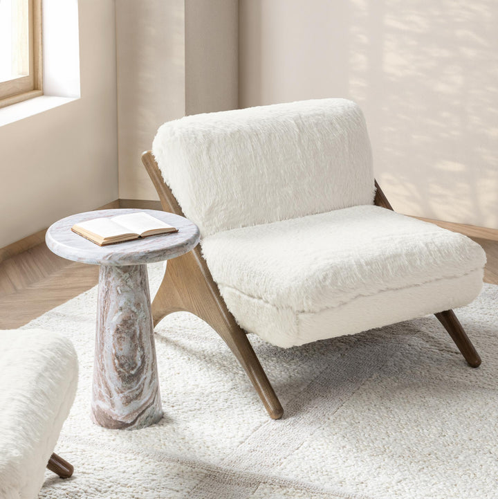 Georgia - Upholstered Accent Chair - White