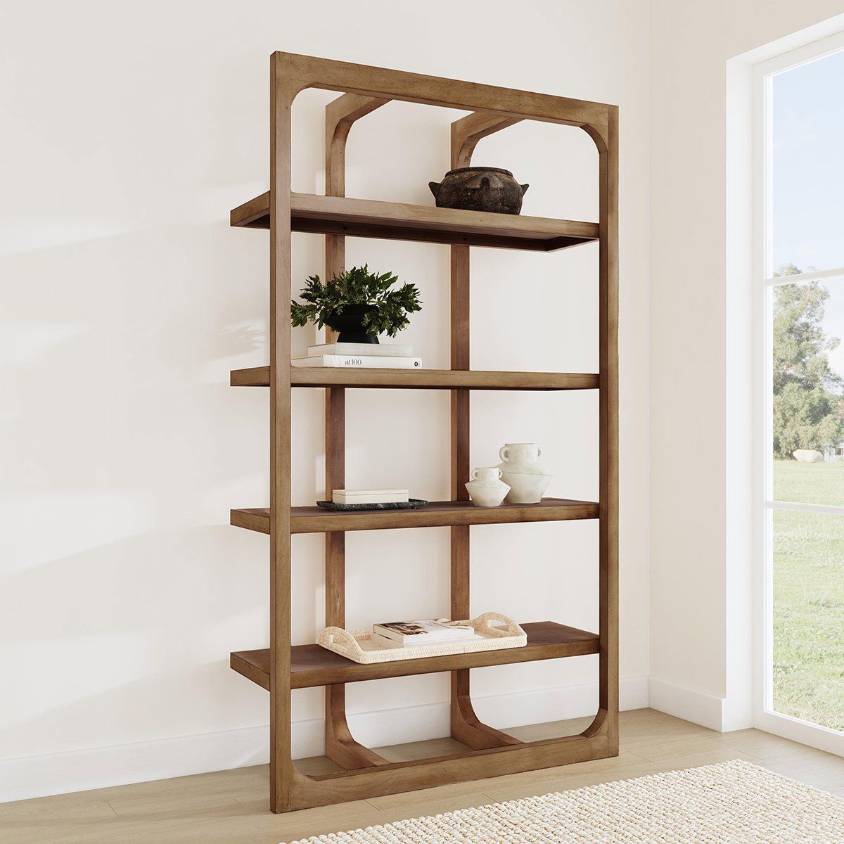 Gordon - Solid Wood Bookcase - Natural