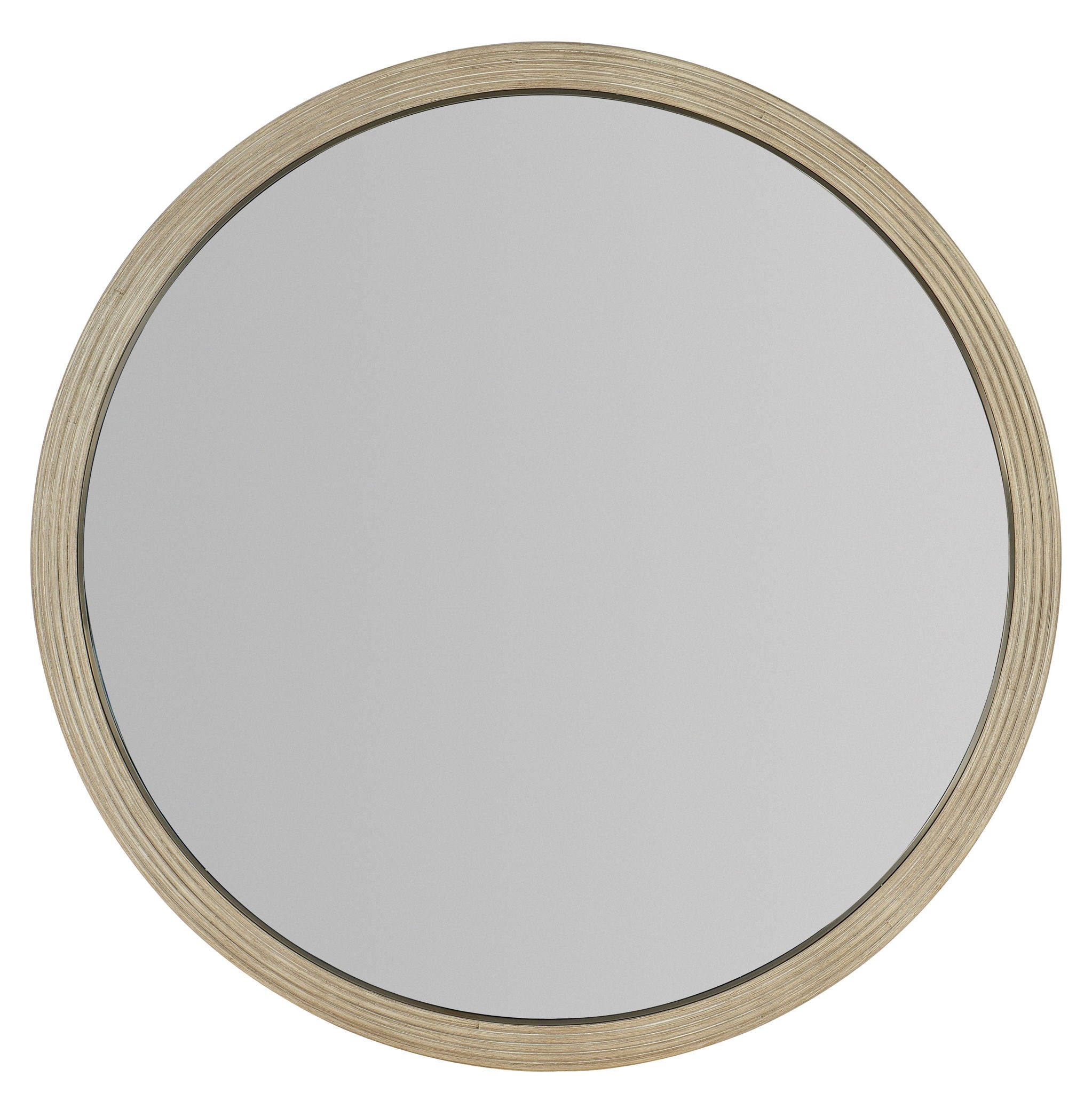Cascade - Round Mirror - Light Brown