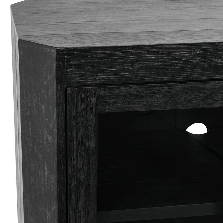 Macarthur - Reclaimed Oak 4 Door Cabinet - Antique Black