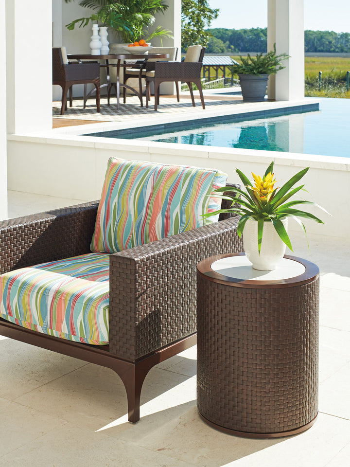 Abaco - Lounge Chair - Dark Brown / Green