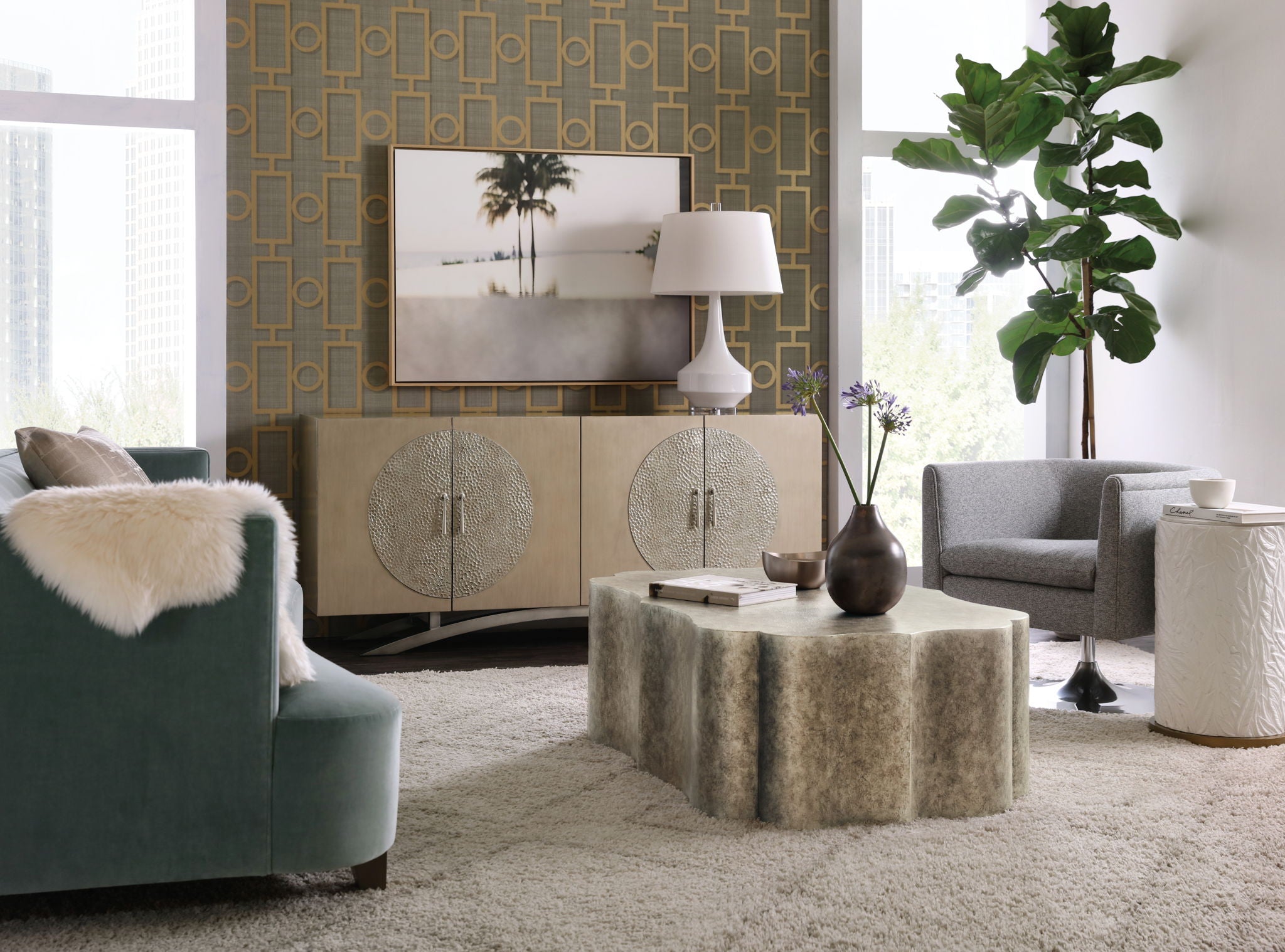 Melange - Nolita 4-Door Entertainment Console