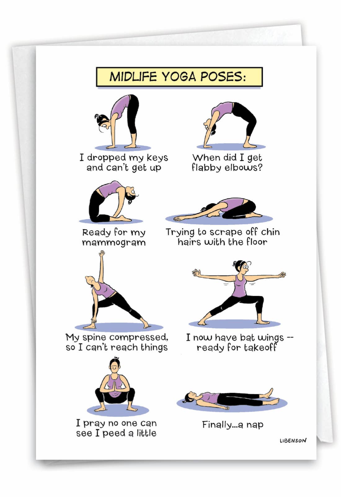 Birthday Card - Midlife Yoga Poses