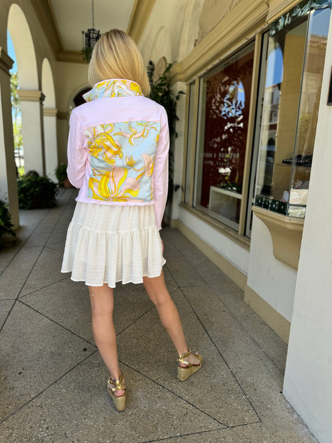 The Pink Denim Jacket / Pastel Pucci