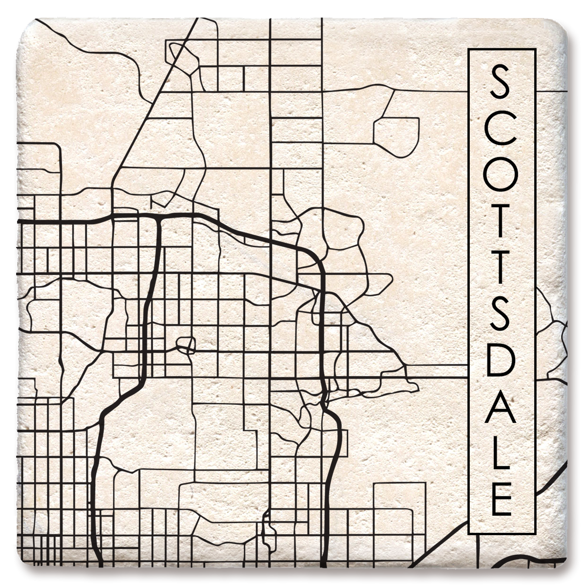 Custom city street map coaster