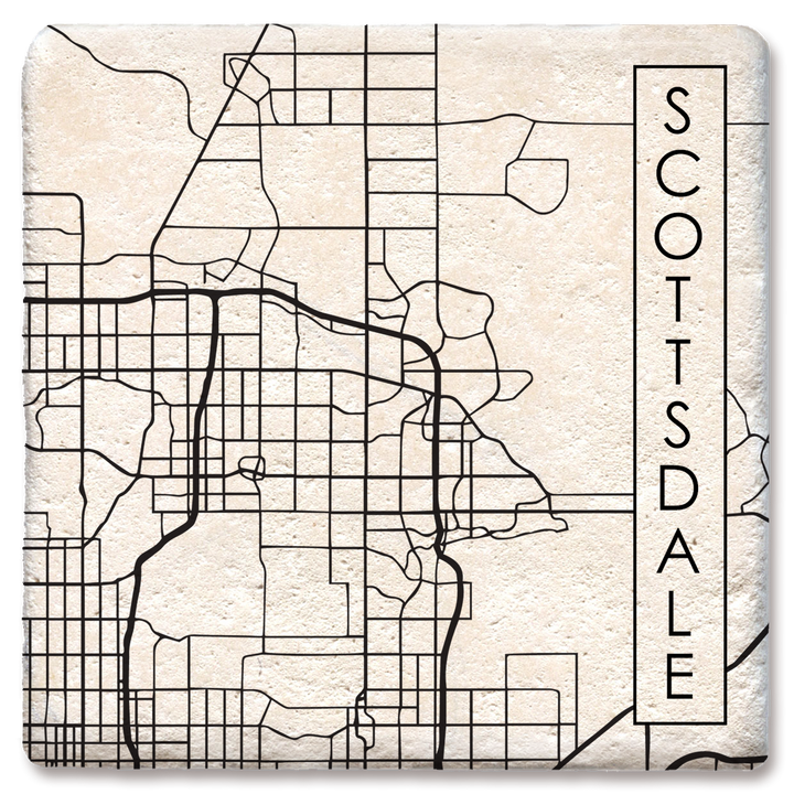 Custom city street map coaster
