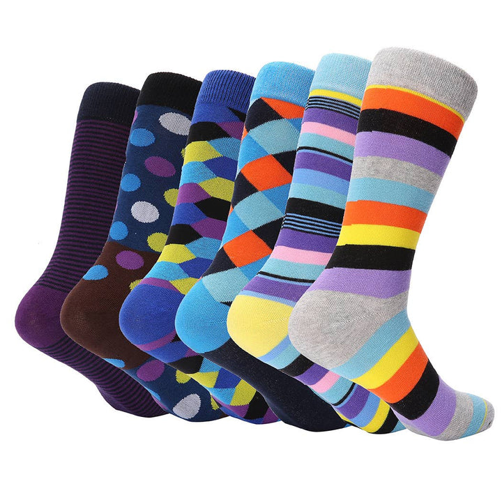 Nifty Pattern Dress Socks: Nifty Pattern / 80% cotton; 10% spandex; 10% polyester / Sock size: 13-15