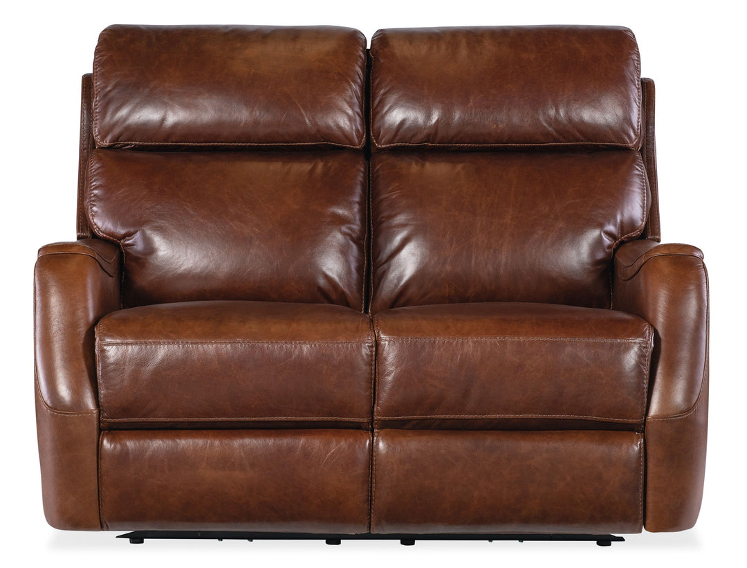 Harlan - Zero Gravity Power Loveseat With Power Headrest - Dark Brown