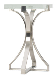 Home Accent - Bubble Glass Accent Table - Pearl Silver
