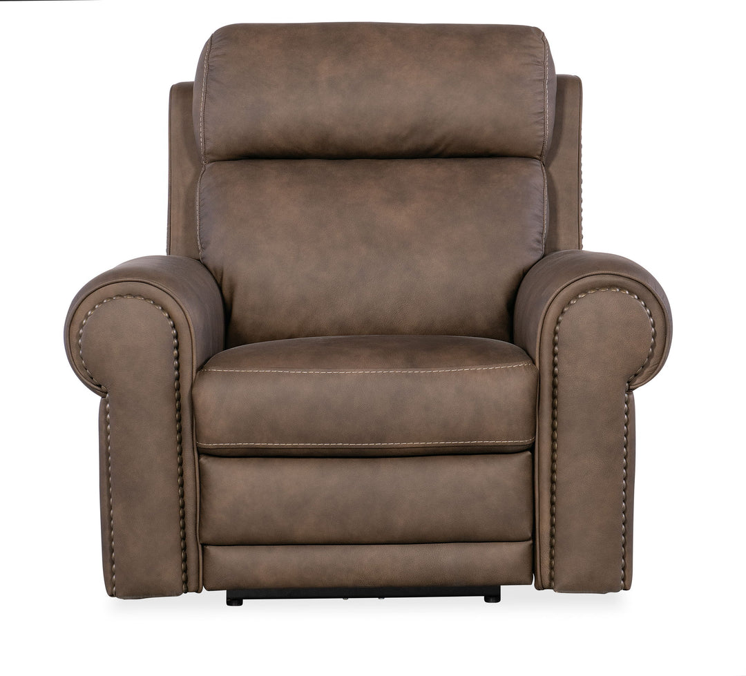 Duncan - Power Recliner With Power Headrest & Lumbar - Dark Brown