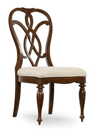 Leesburg - Splatback Side Chair (Set of 2) - Beige / Dark Brown