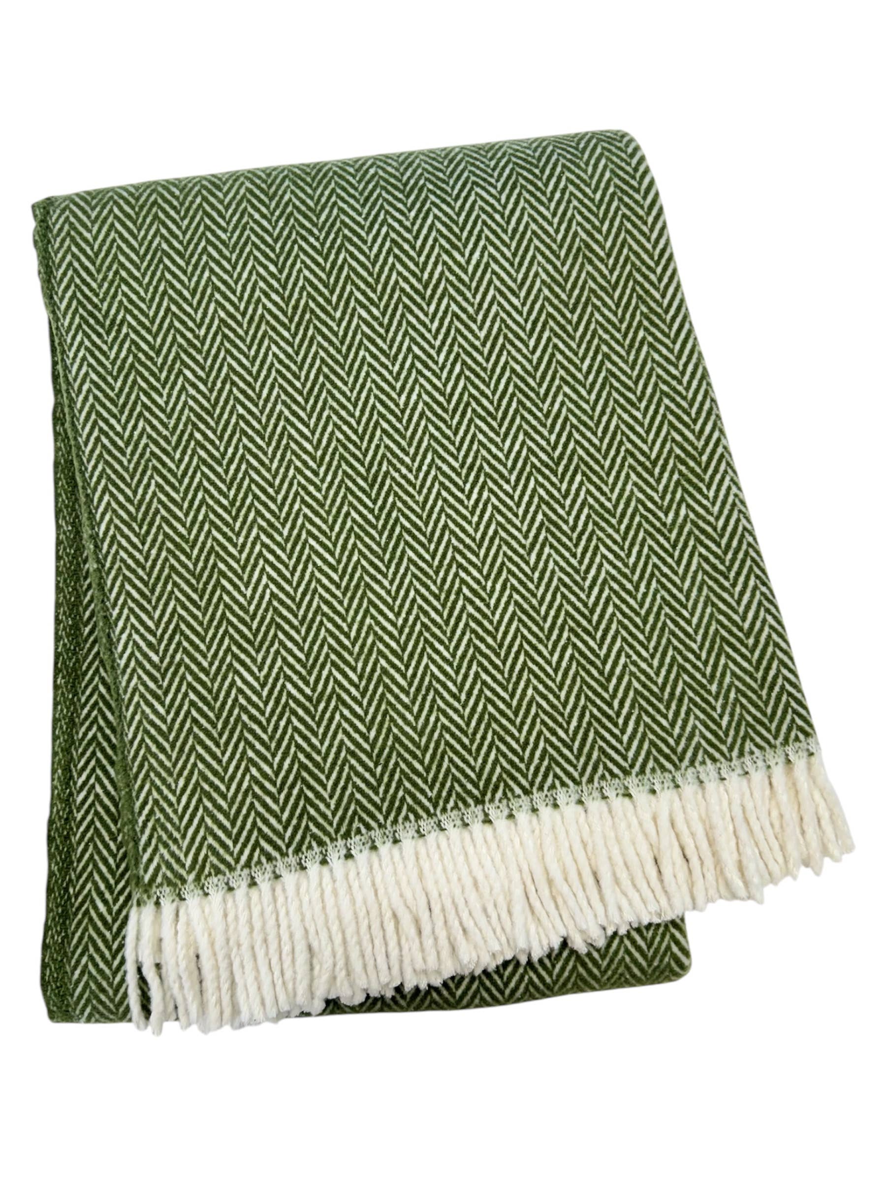 355 - Herringbone Plush Throw: Sky