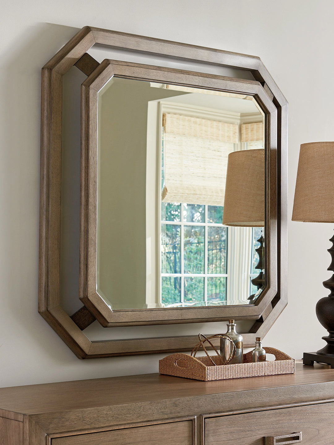Cypress Point - Callan Square Mirror - Light Brown