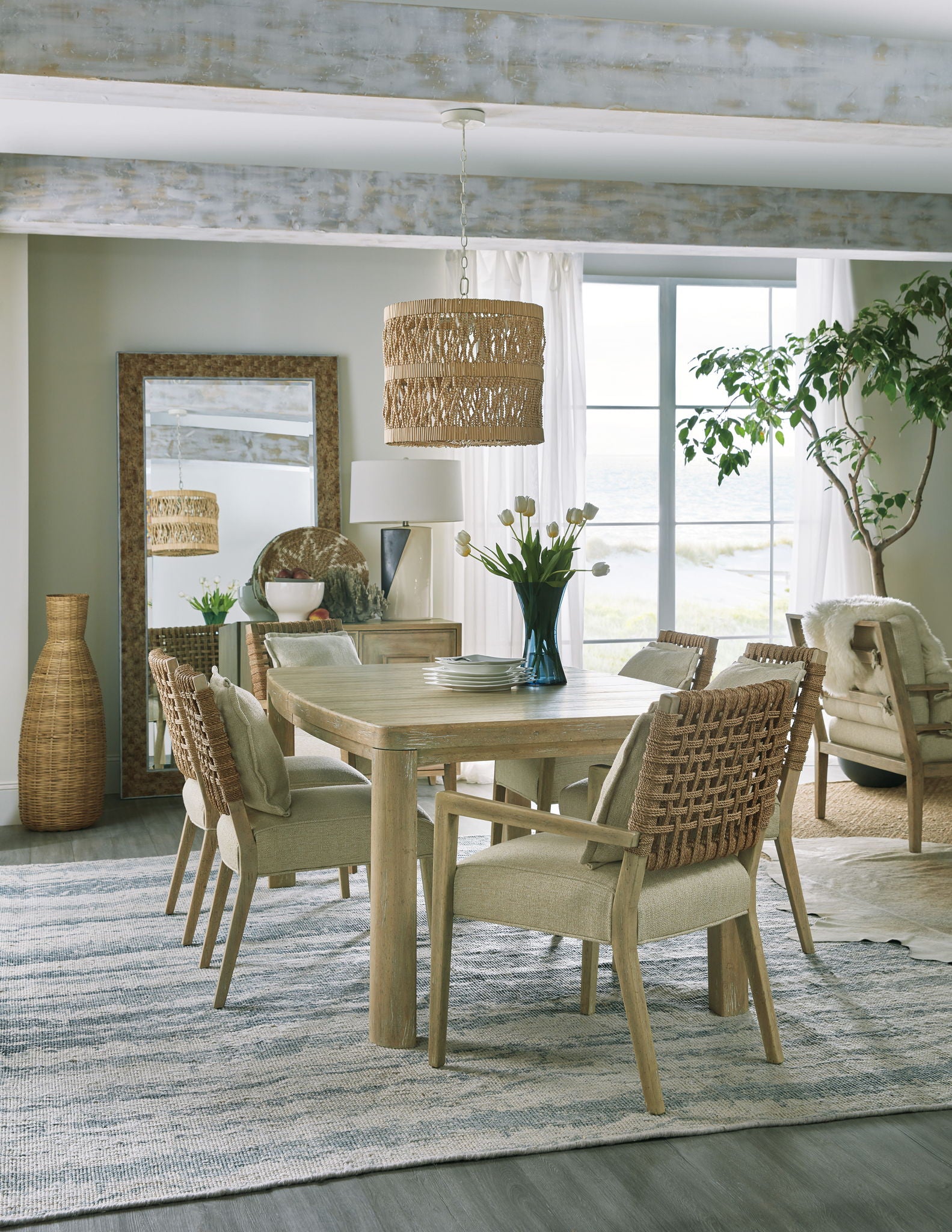 Surfrider - Rectangle Dining Table With 1-18" Leaf - Light Brown