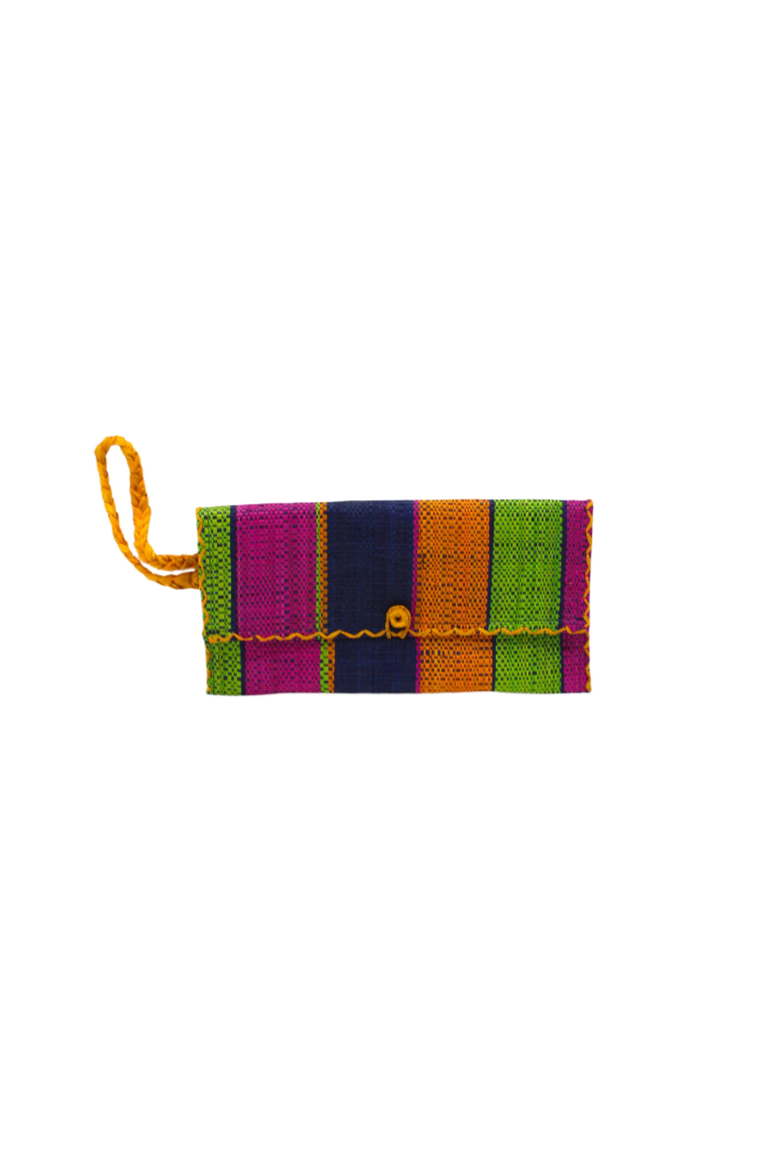 ChiChi Straw Clutch Wristlet Bag: Teal