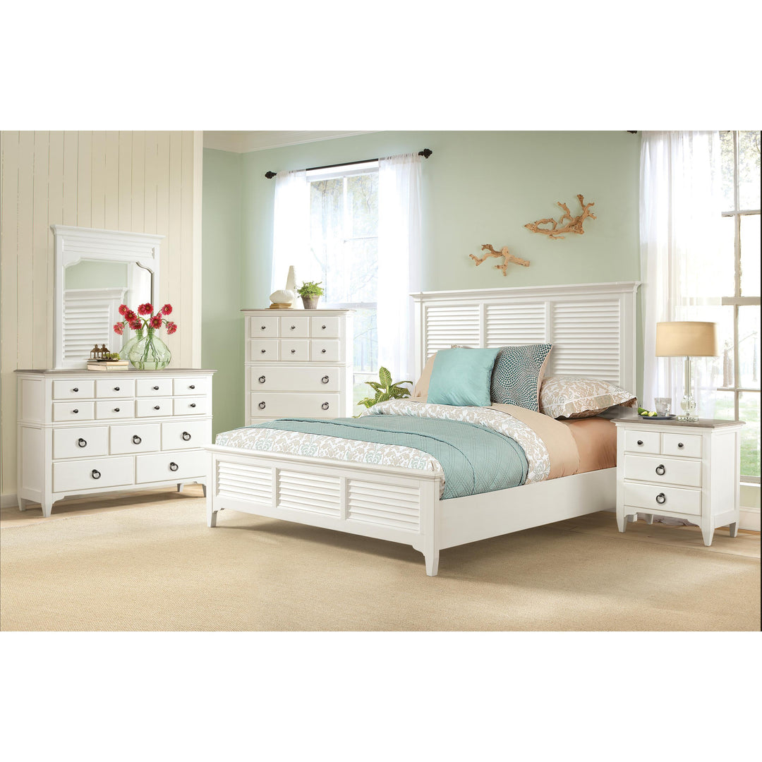 Myra - Three Drawer Nightstand - Natural / Paperwhite