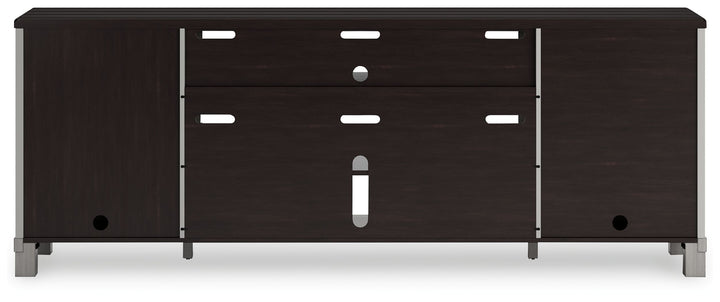Darborn - Gray / Brown - XL TV Stand W/Fireplace Option