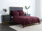 Bari - Velvet Quilt - Port