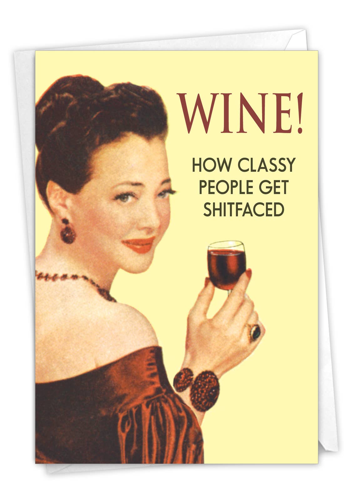 Birthday Card - Wine Ephemera
