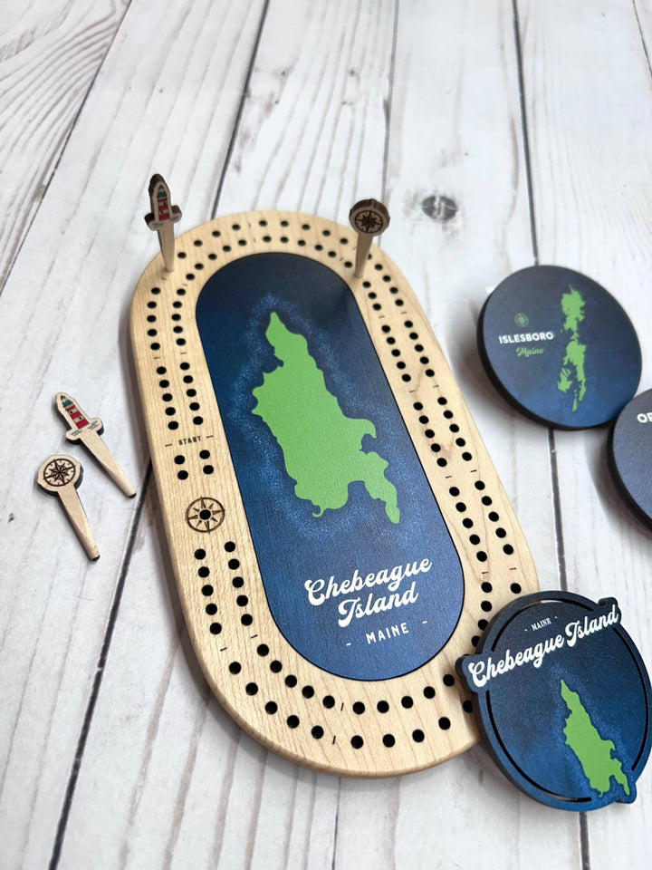 Any Island Mini Cribbage Board with Custom Pegs: Select best pegs for us