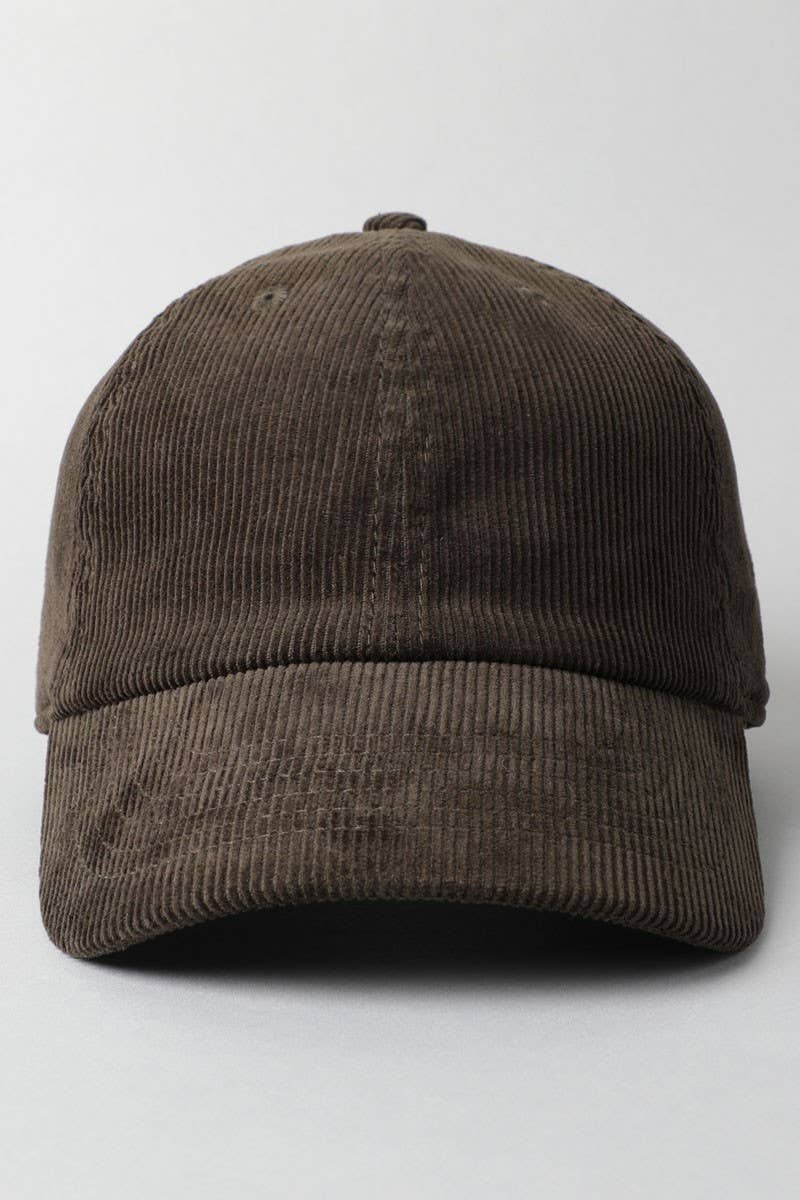Corduroy Adjustable Cotton Baseball Cap Dad Hat