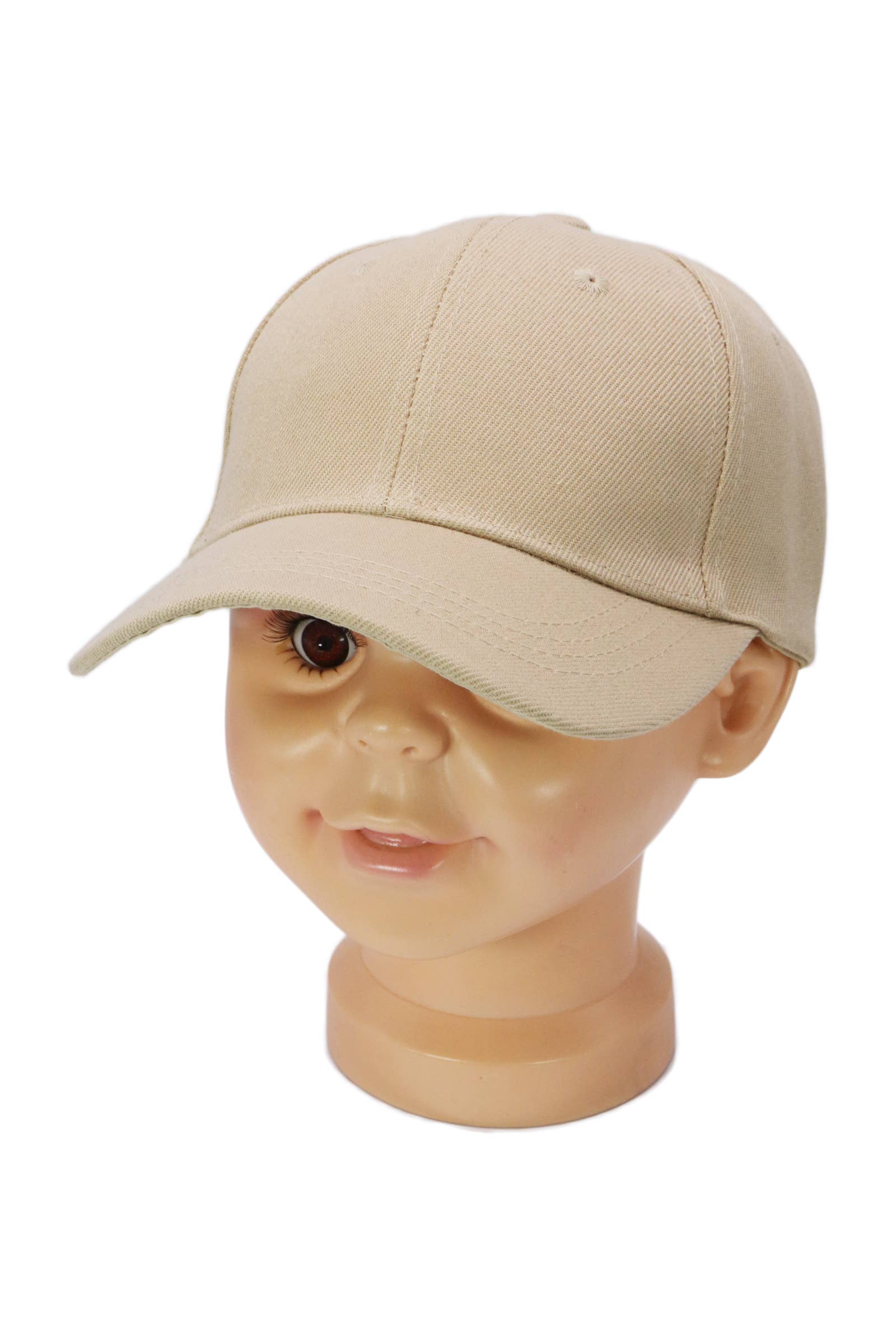 Kids Twill Acrylic Velcro Back Baseball Cap: Black / One Size