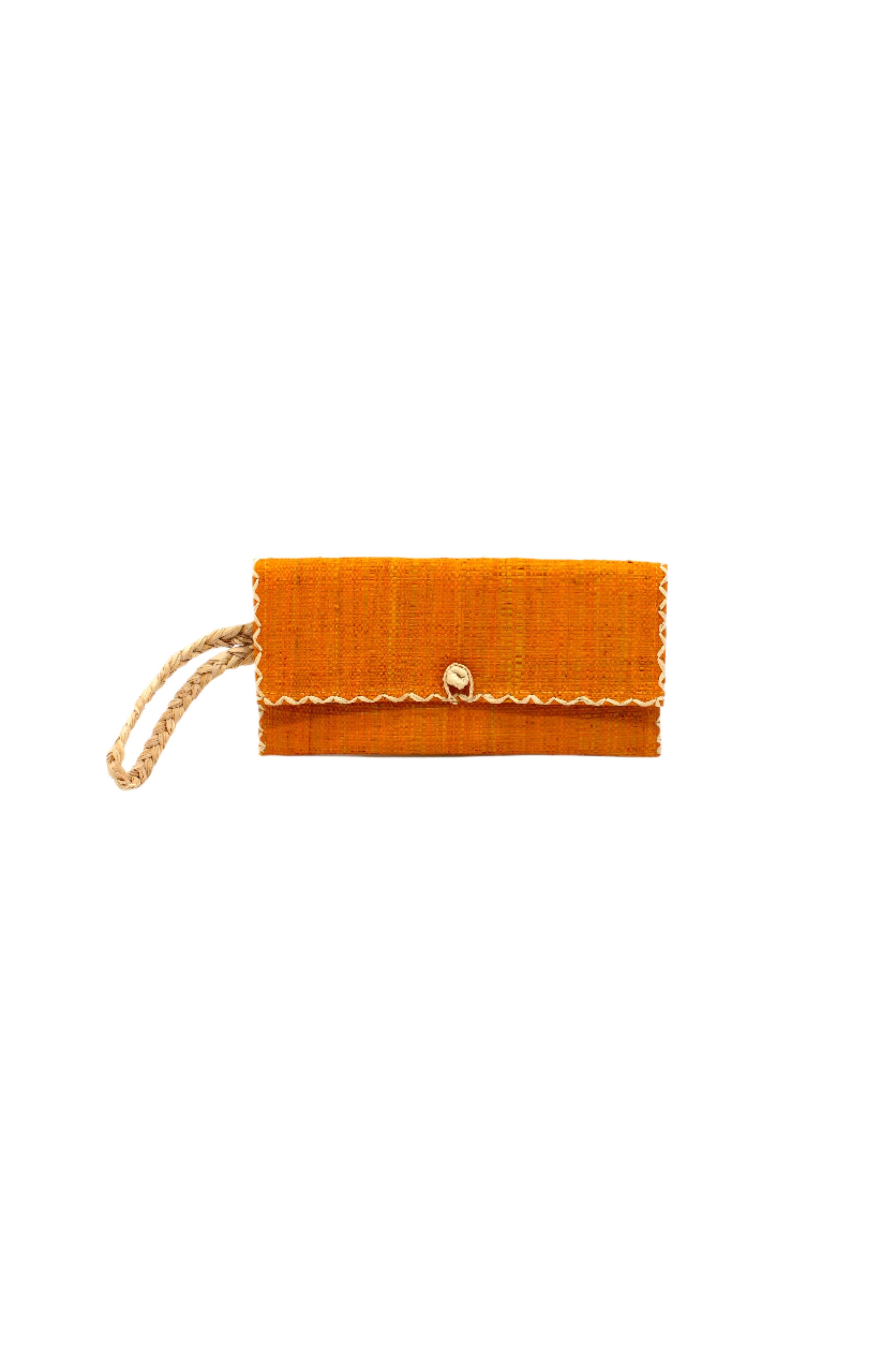 ChiChi Straw Clutch Wristlet Bag: Black