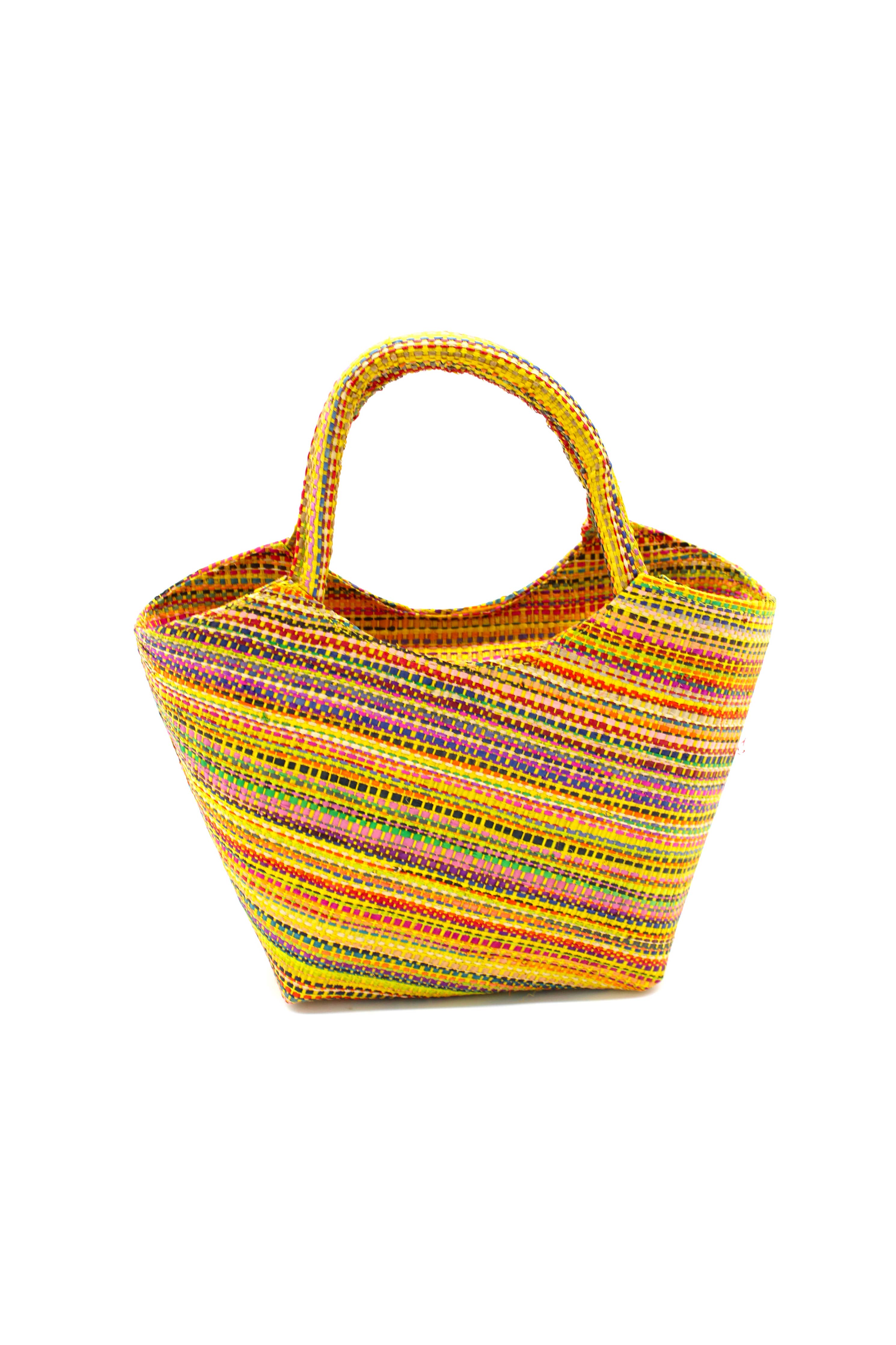 Little Betty Mini Straw Purse Zippered Handbag: Black